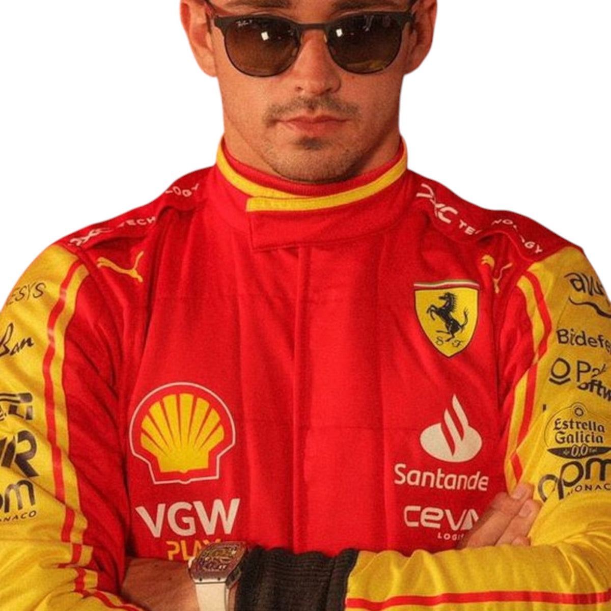 Charles Leclerc 2023 Ferrari Monza GP F1 Race Suit - Barirah Racewear image 4
