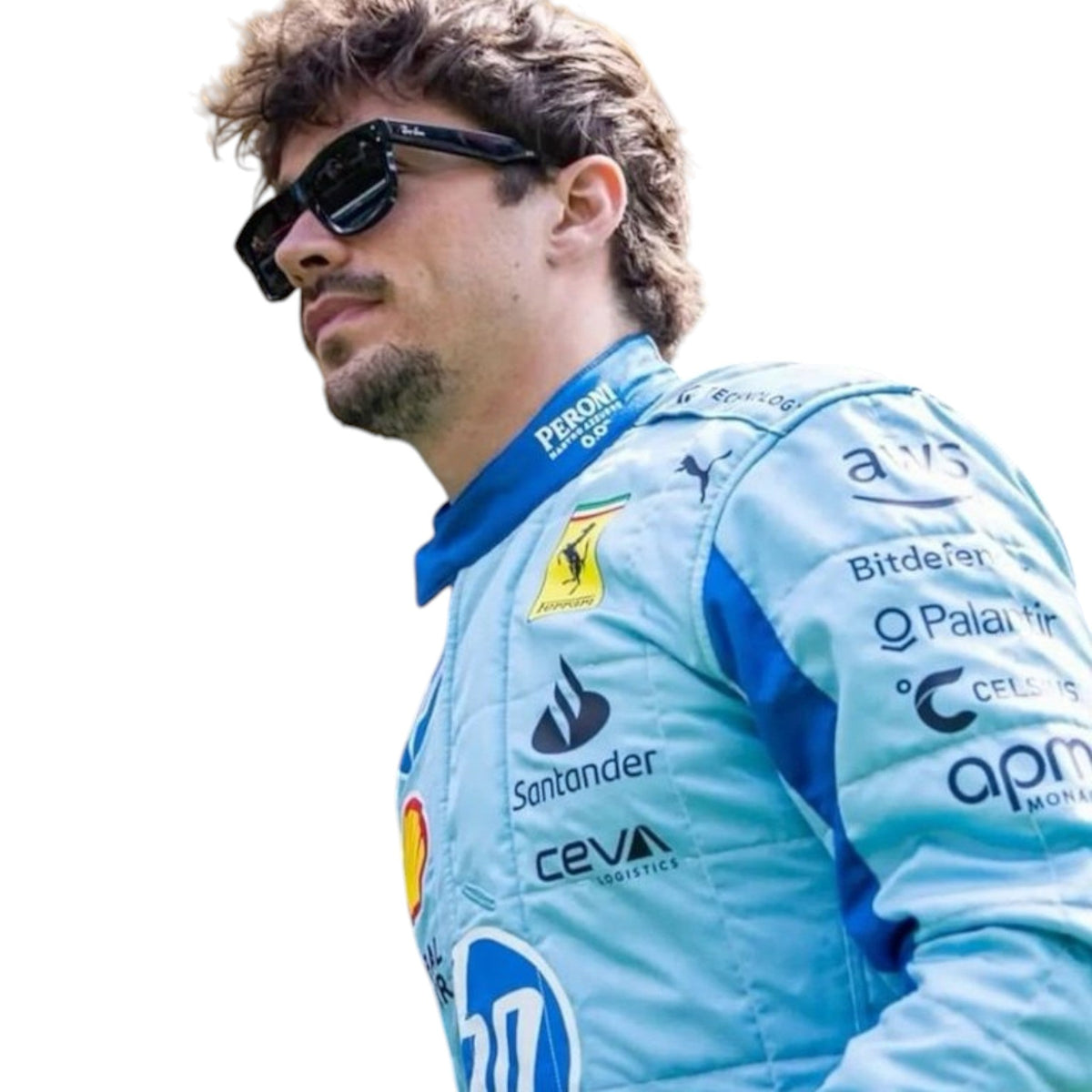 Charles Leclerc 2024 Ferrari Miami GP F1 Race Suit - Barirah Racewear image 4