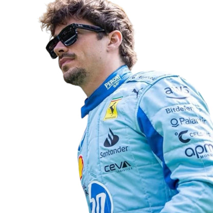 Charles Leclerc 2024 Ferrari Miami GP F1 Race Suit - Barirah Racewear image 4