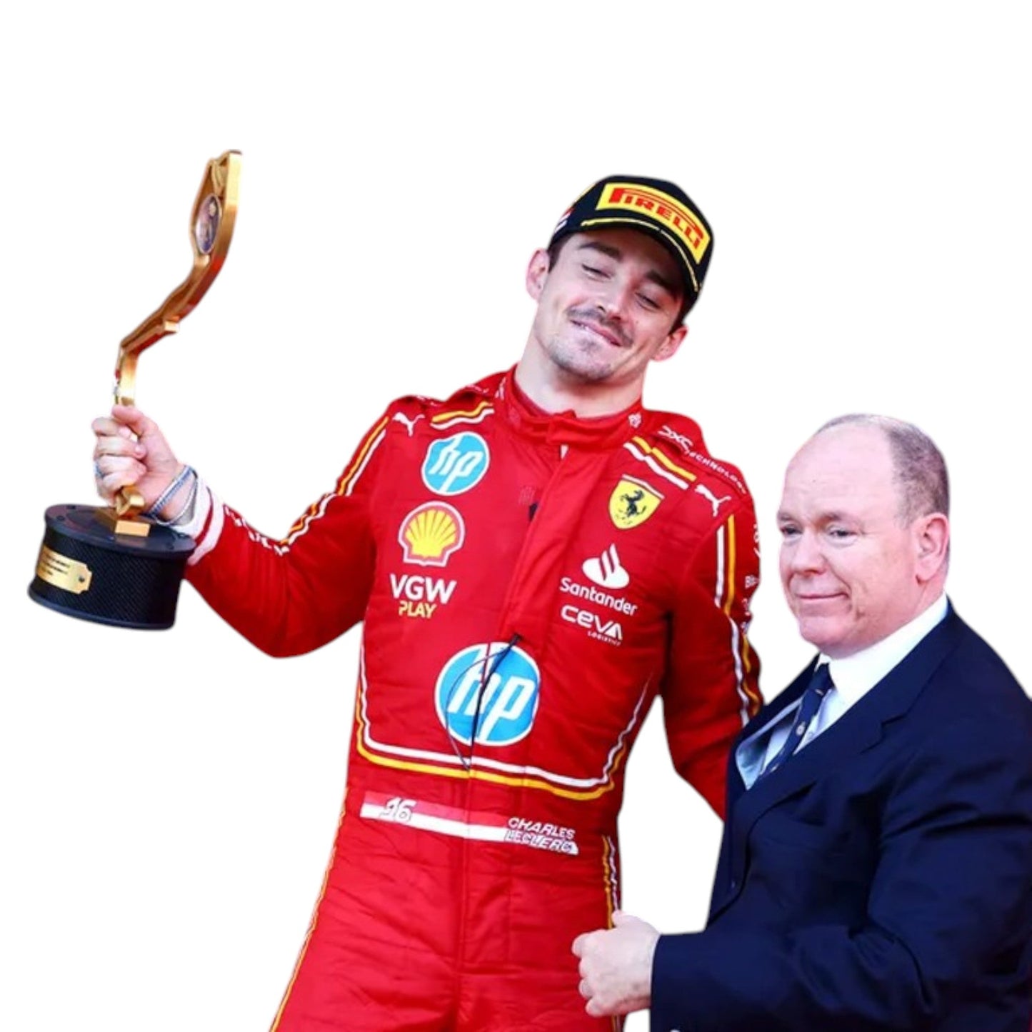 Charles Leclerc 2024 Ferrari Monaco GP F1 Race Suit - Barirah Racewear image 3