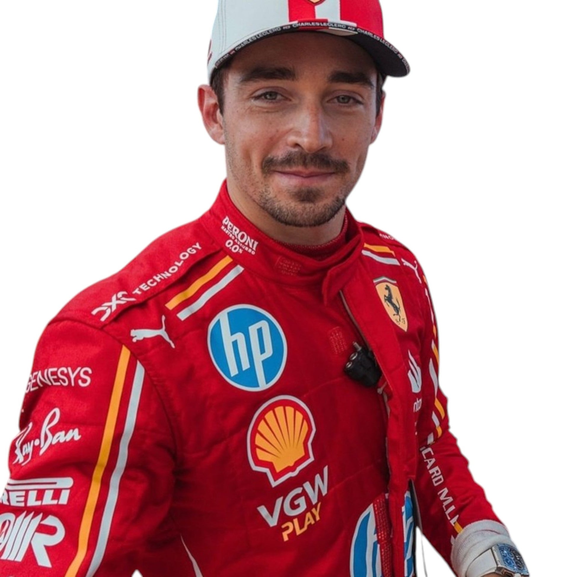 Charles Leclerc 2024 Ferrari Monaco GP F1 Race Suit - Barirah Racewear image 6