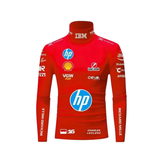 Charles Leclerc 2025 Ferrari F1 Undershirt (Red) - Barirah Racewear image 1