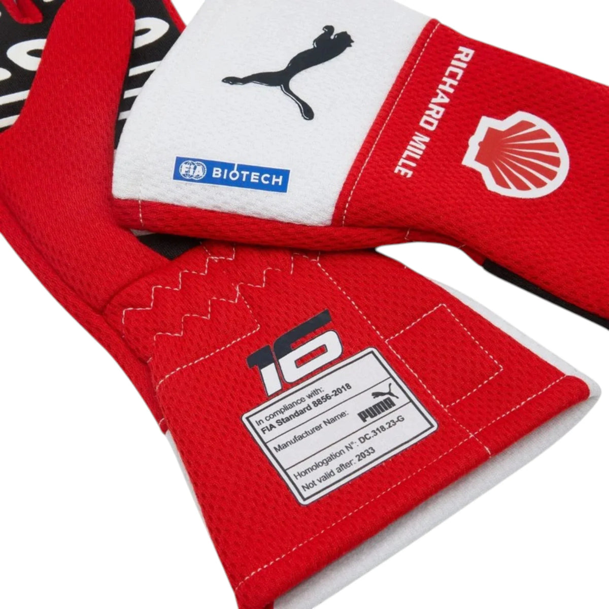 Charles Leclerc Ferrari F1 Racing Gloves - Barirah Racewear image 2
