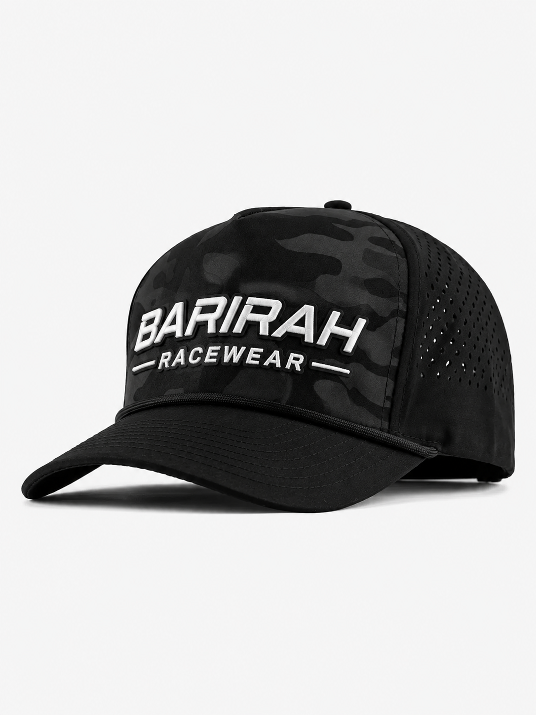Barirah Racewear Performance Trucker Cap – Black Camo Mesh Snapback