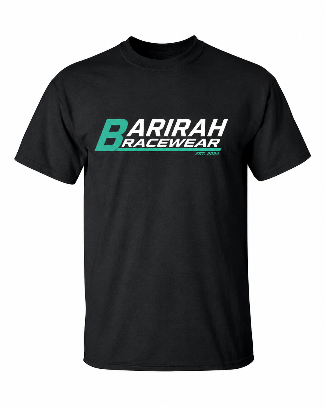 Barirah Racewear Classic Logo T-Shirt – Black Premium Cotton Graphic Tee