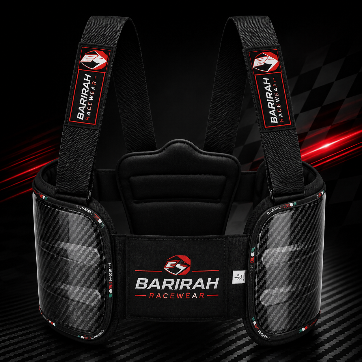 Barirah Racewear Premium Carbon Rib Protector – Professional Karting & Motorsport Chest Guard