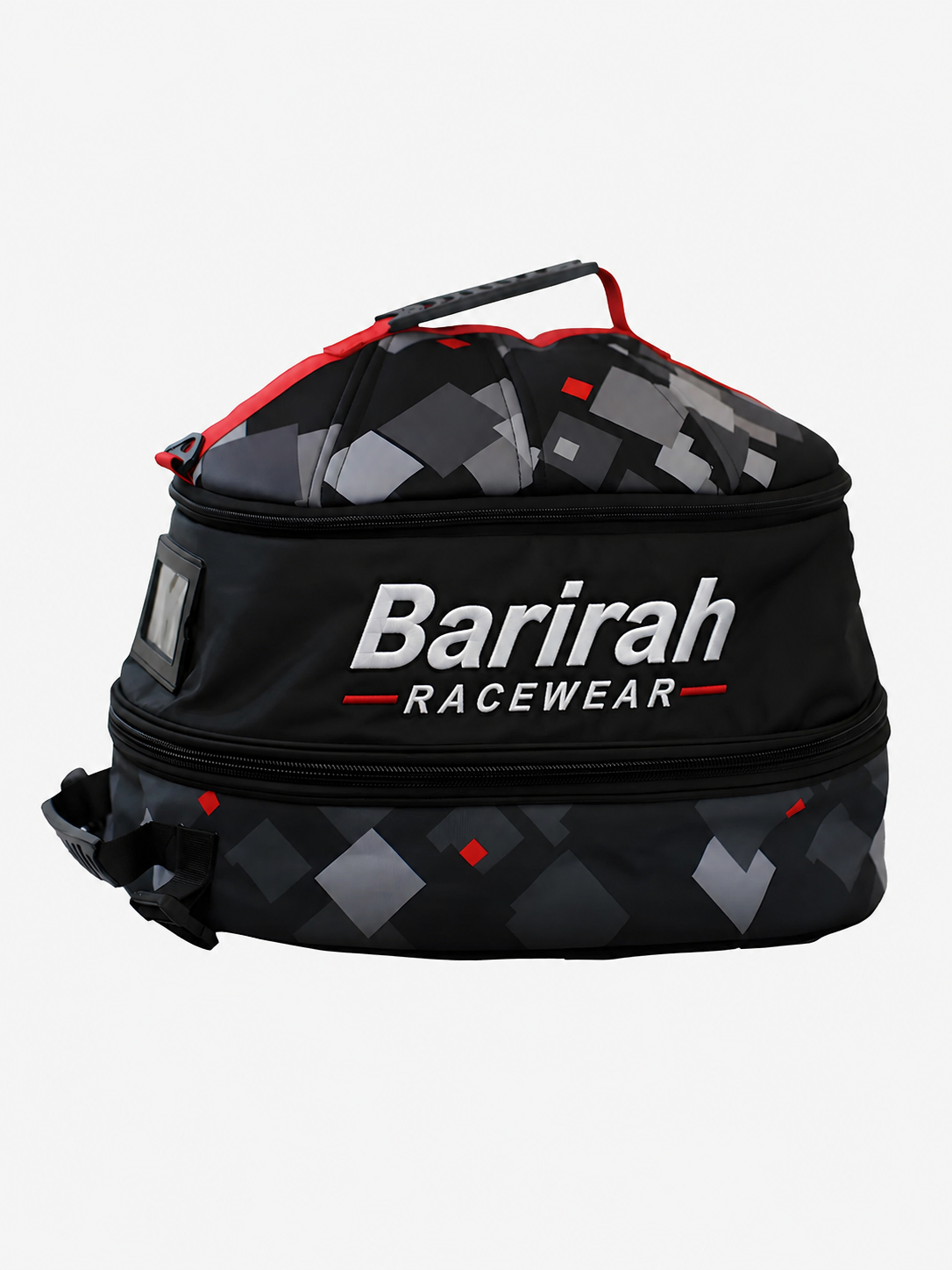 Barirah Racewear Premium Motorsport Helmet & Gear Bag – Dual Compartment Racing Helmet Carrier, Protective Travel Storage Bag for Karting, Motorcycle & Auto Racing