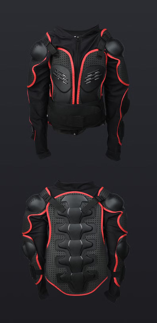 Motorcycle Body Armor Jacket | CE Protective Riding Armor Shirt with Back, Chest, Shoulder & Elbow Protection | Motocross, ATV & Street Bike Gear