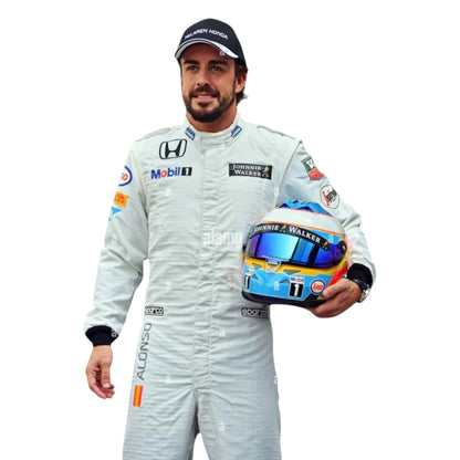 Fernando Alonso 2015 Mclaren F1 Race Suit - Barirah Racewear image 2