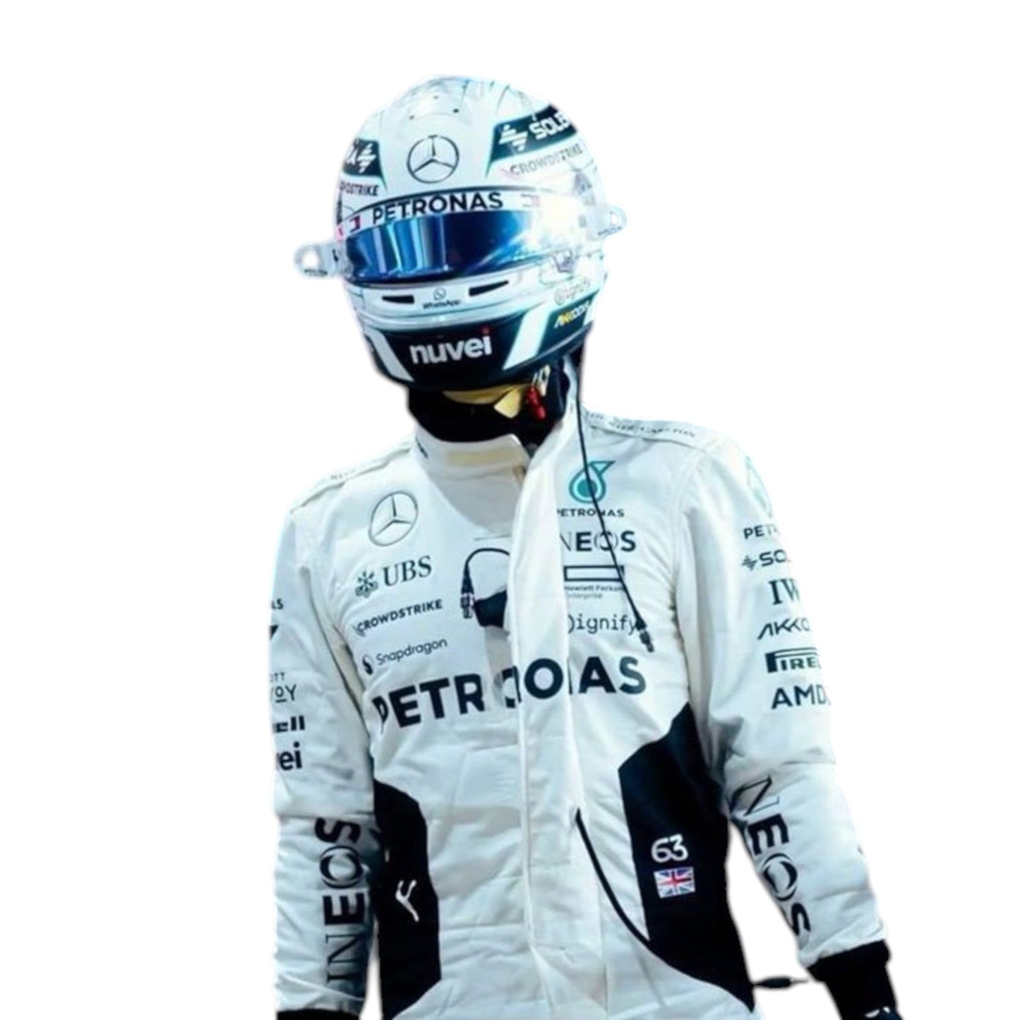 George Russel 2024 Mercedes-AMG Petronas Qatar GP F1 Race Suit - Barirah Racewear image 5