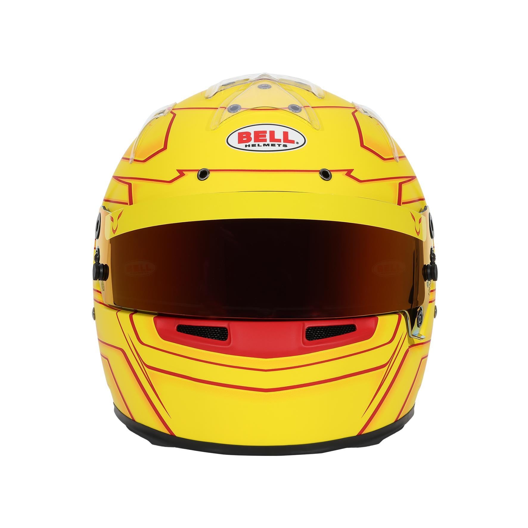 Bell KC7-CMR Pro Lewis Hamilton Yellow Kart Racing Helmet – FIA CMR201 – Barirah Racewear