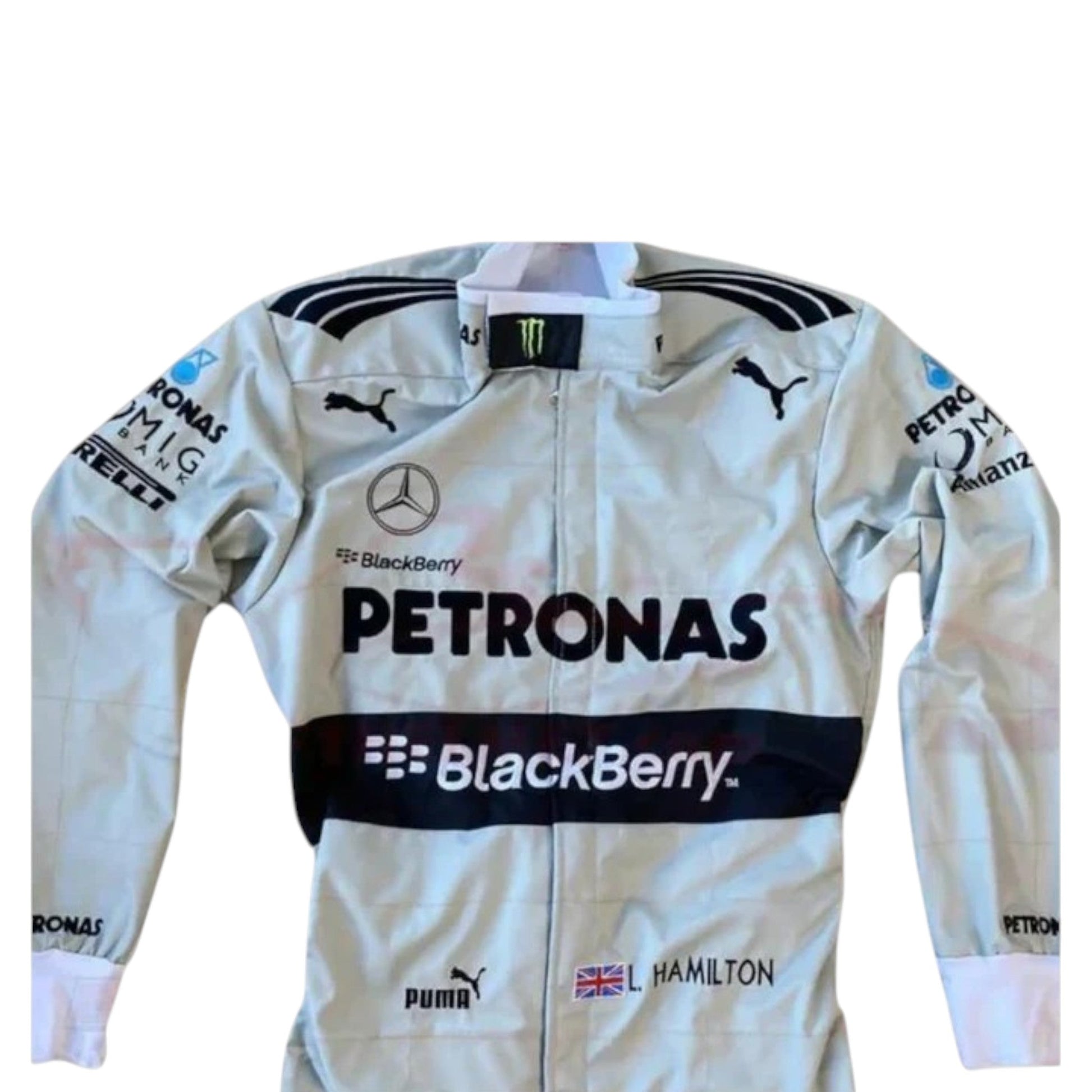 Lewis Hamilton 2013 Mercedes Petronas F1 Race Suit - Barirah Racewear image 3