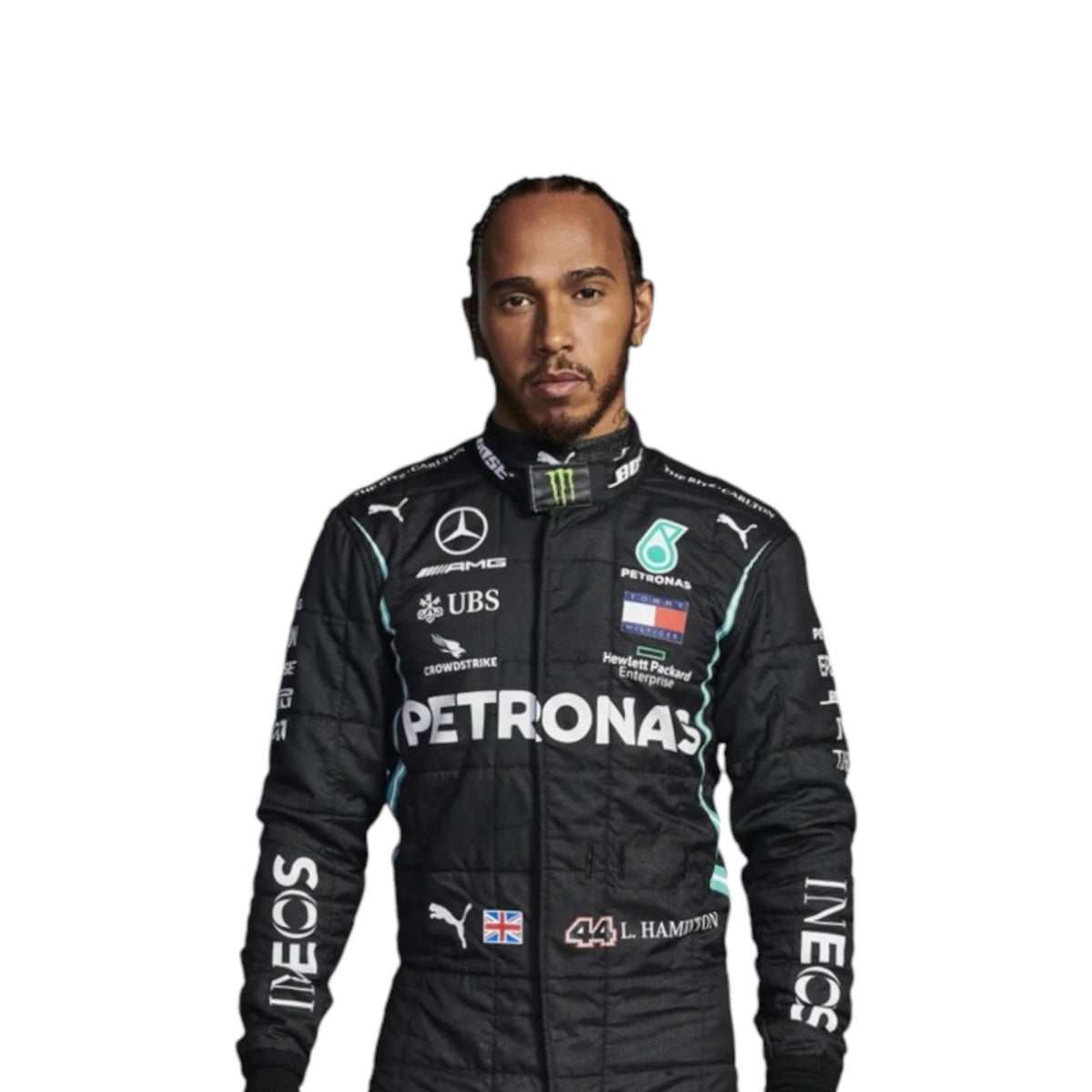 Lewis Hamilton 2021 Mercedes AMG Petronas F1 Race Suit - Barirah Racewear image 1