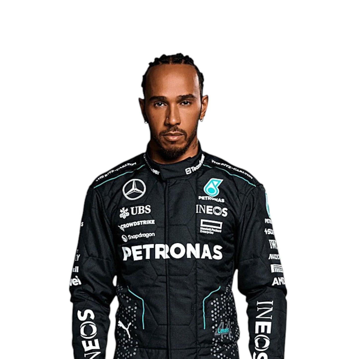 Lewis Hamilton 2024 Mercedes AMG Petronas F1 Race Suit - Barirah Racewear image 2