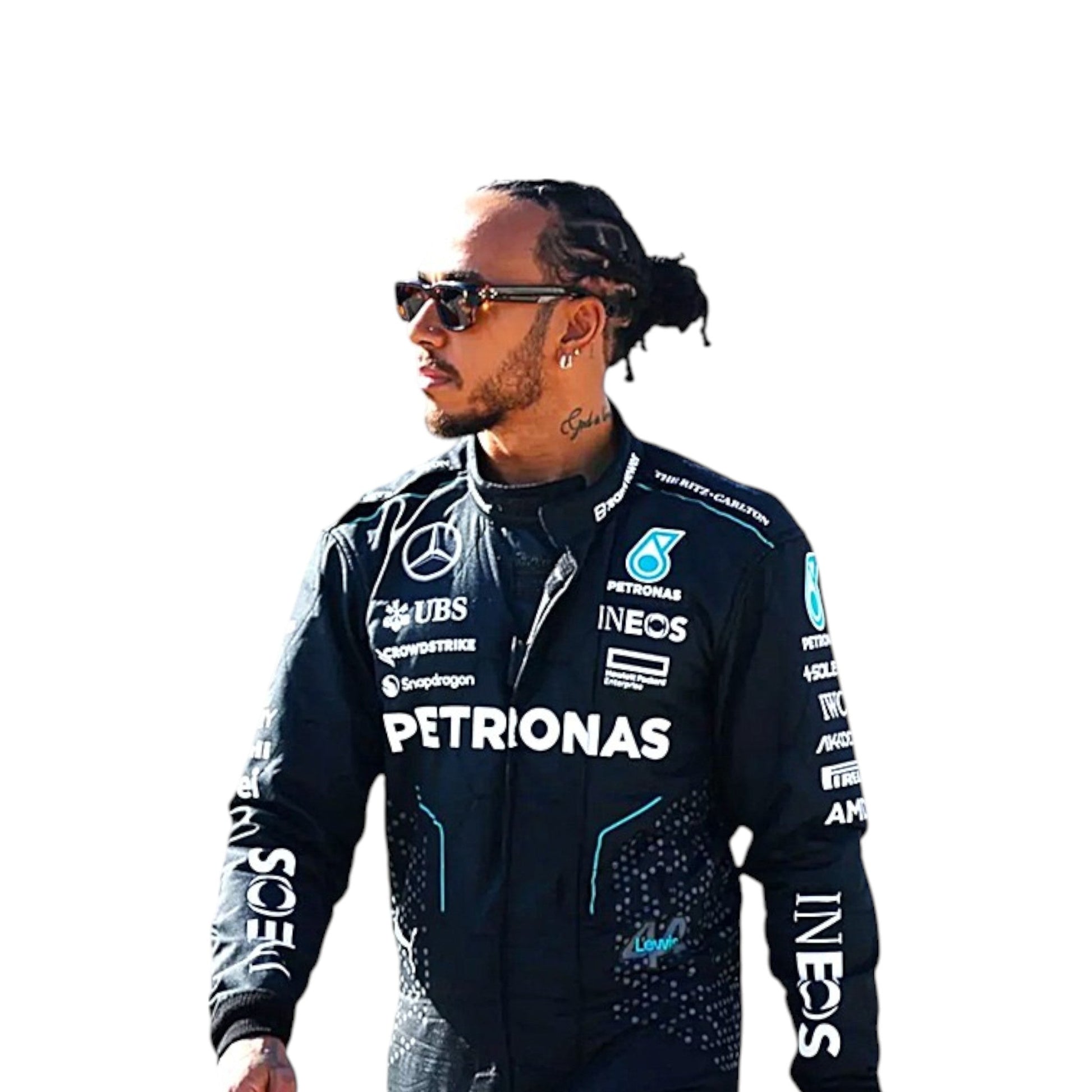Lewis Hamilton 2024 Mercedes AMG Petronas F1 Race Suit - Barirah Racewear image 3