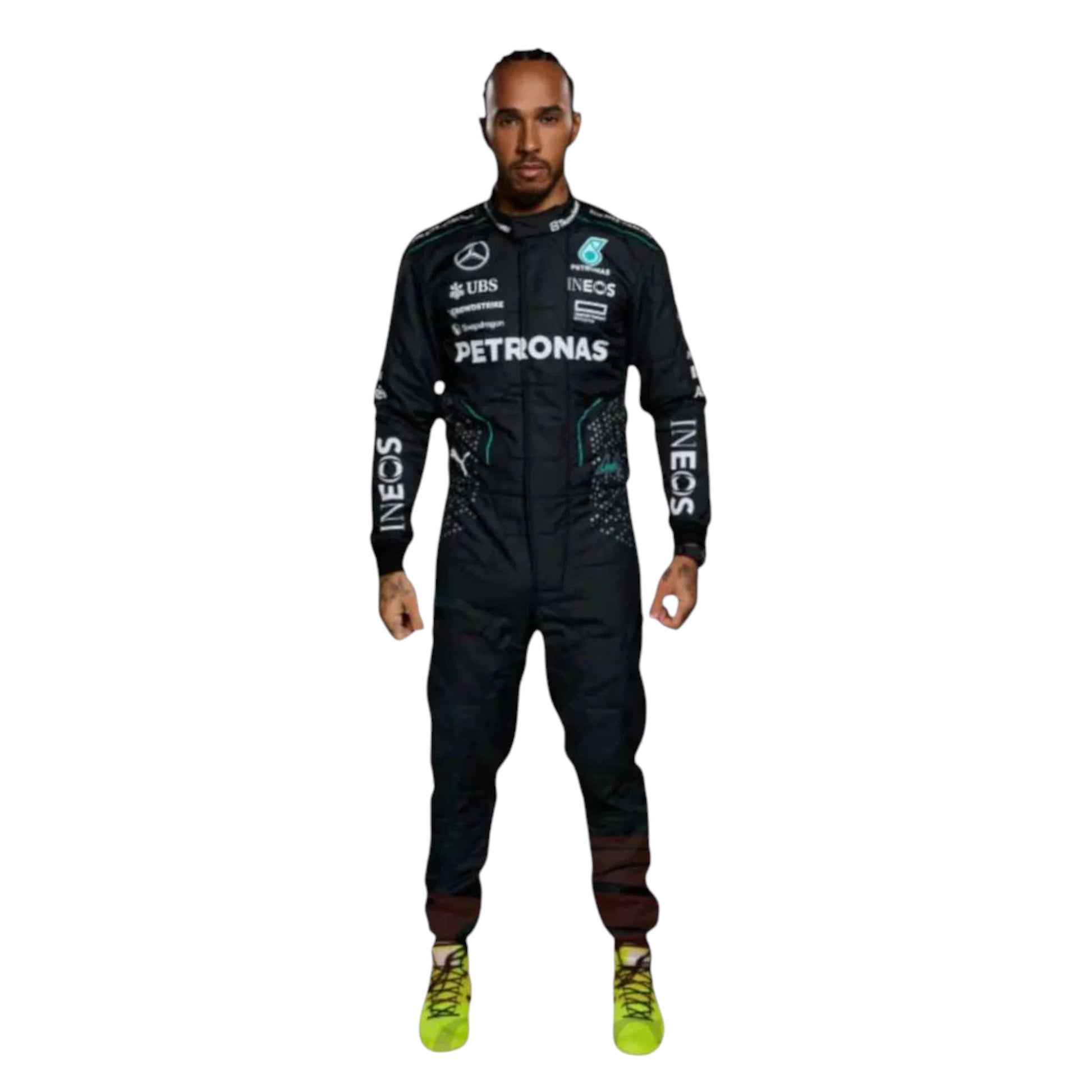 Lewis Hamilton 2024 Mercedes AMG Petronas F1 Race Suit - Barirah Racewear image 1