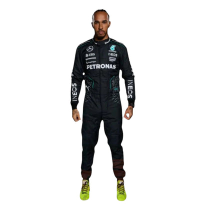 Lewis Hamilton 2024 Mercedes AMG Petronas F1 Race Suit - Barirah Racewear image 1