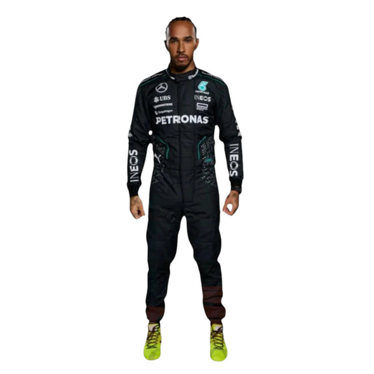 Lewis Hamilton 2024 Mercedes AMG Petronas F1 Race Suit - Barirah Racewear image 1