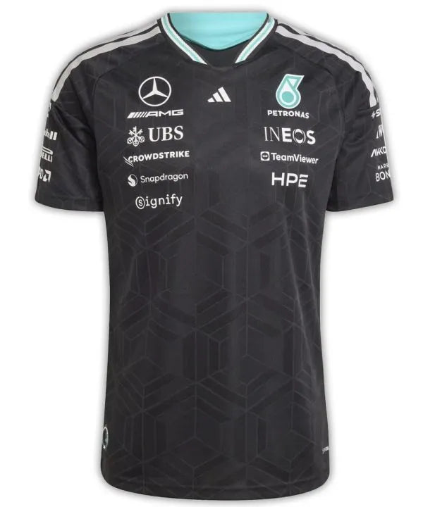 Mercedes-AMG PETRONAS Formula One Team T-Shirt | Men's Black Motorsport Performance Tee | Official Team Short Sleeve Racing Fan Shirt