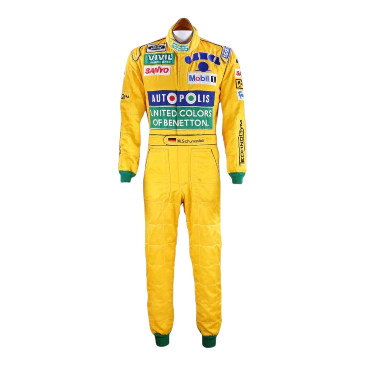 Michael Schumacher 1992 Benetton Belgian GP F1 Racing Suit - Barirah Racewear image 1