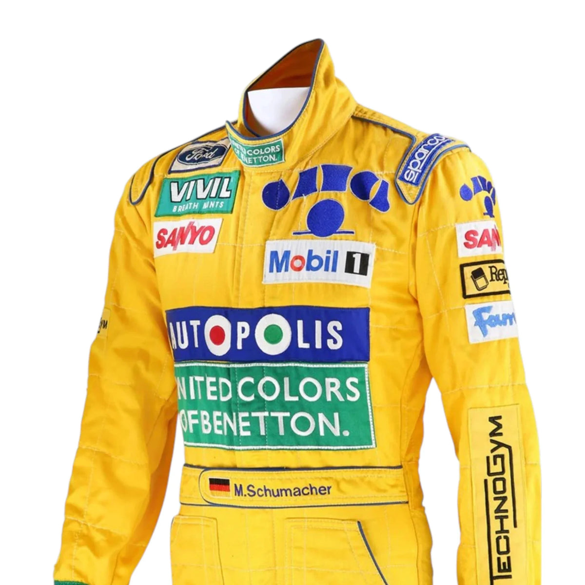 Michael Schumacher 1992 Benetton Belgian GP F1 Racing Suit - Barirah Racewear image 4