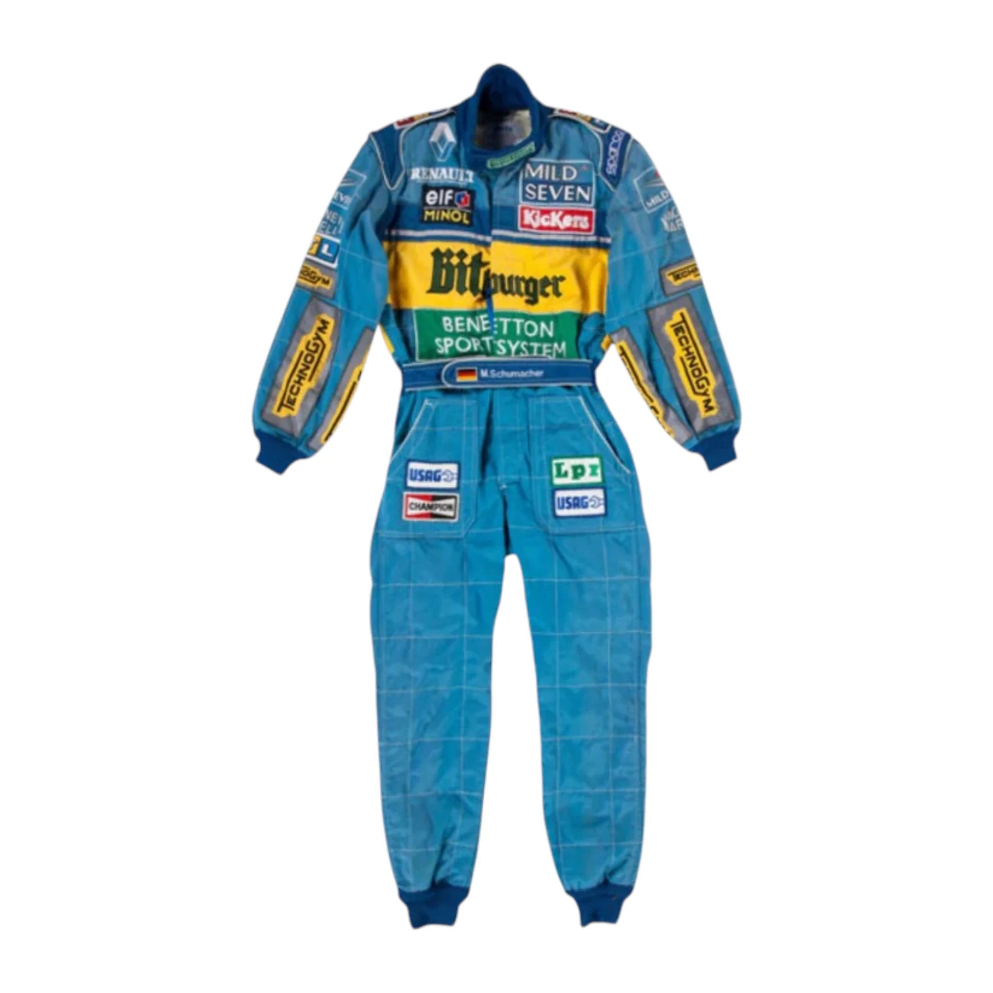 Michael Schumacher 1995 Benetton F1 Racing Suit - Barirah Racewear image 1