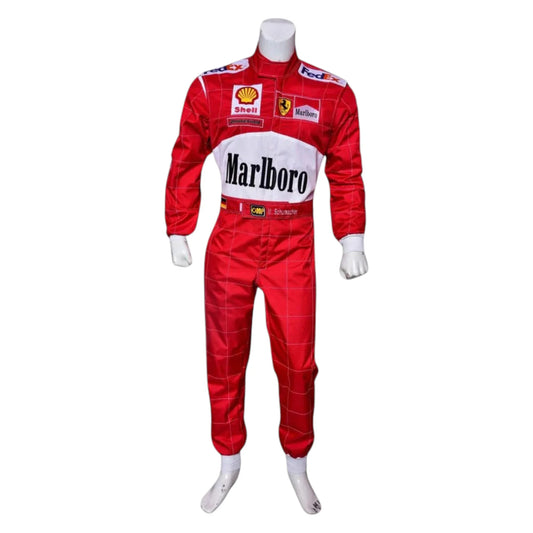 Michael Schumacher 2001 Ferrari Belgian GP F1 Racing Suit - Barirah Racewear image 1
