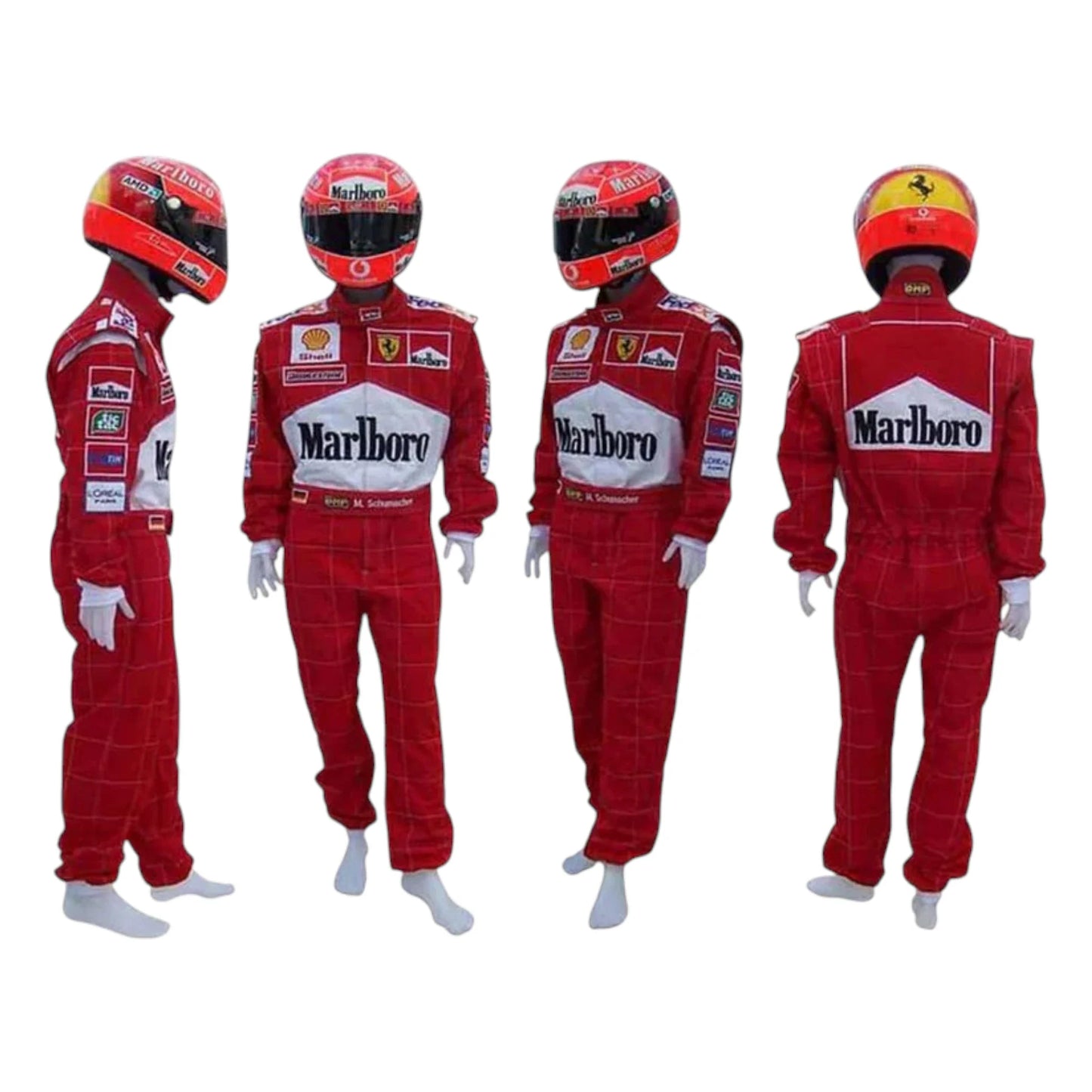 Michael Schumacher 2001 Ferrari Belgian GP F1 Racing Suit - Barirah Racewear image 2