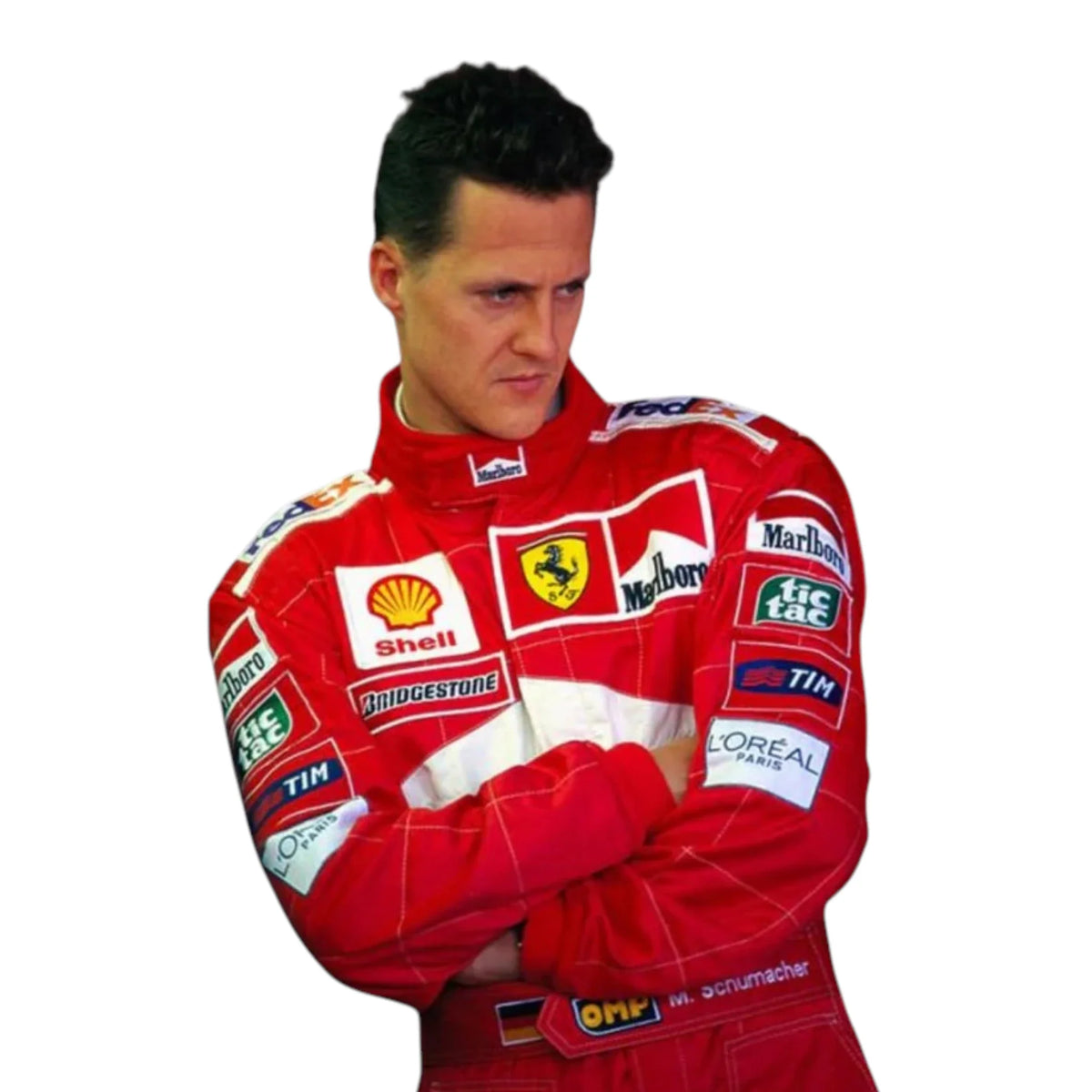 Michael Schumacher 2001 Ferrari Belgian GP F1 Racing Suit - Barirah Racewear image 3