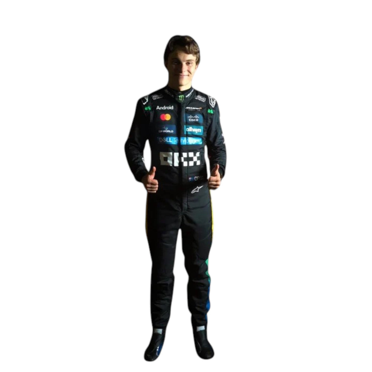 Oscar Piastri 2025 Mclaren Silverstone British F1 Race Suit - Barirah Racewear image 1