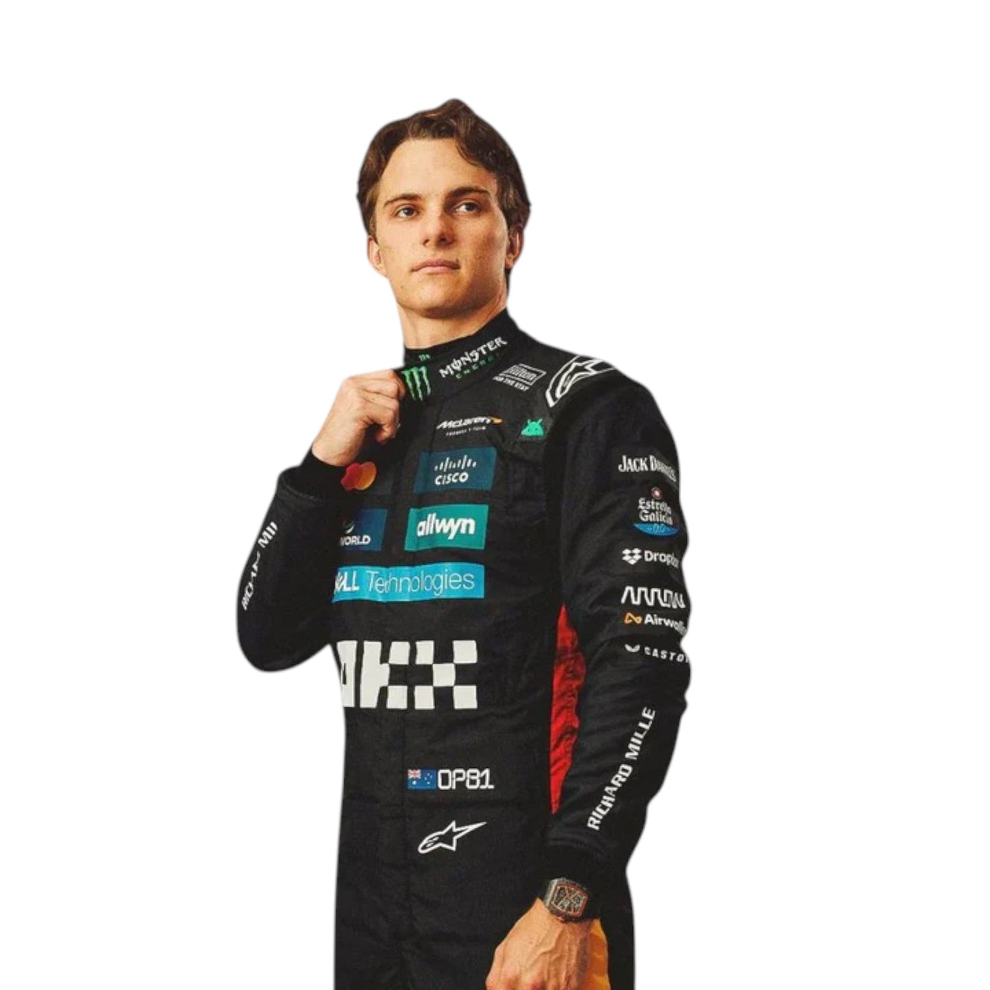 Oscar Piastri 2025 Mclaren Silverstone British F1 Race Suit - Barirah Racewear image 2