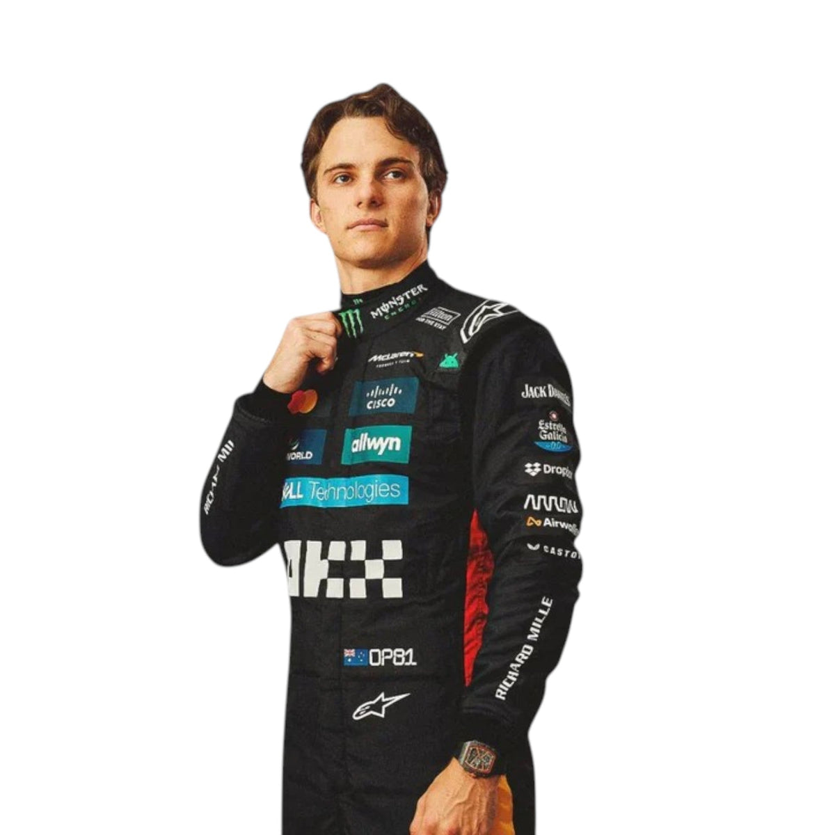 Oscar Piastri 2025 Mclaren Silverstone British F1 Race Suit - Barirah Racewear image 2
