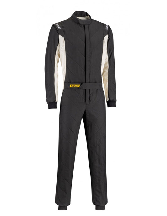 Sabelt Racing Suit | Professional FIA-Style Motorsport Driver Overall | Black & White Performance Race Suit