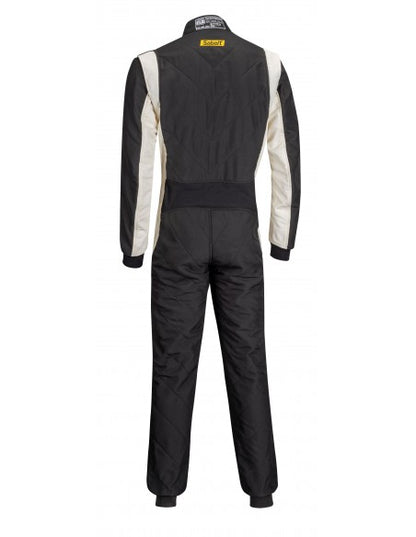 Sabelt Racing Suit | Professional FIA-Style Motorsport Driver Overall | Black & White Performance Race Suit