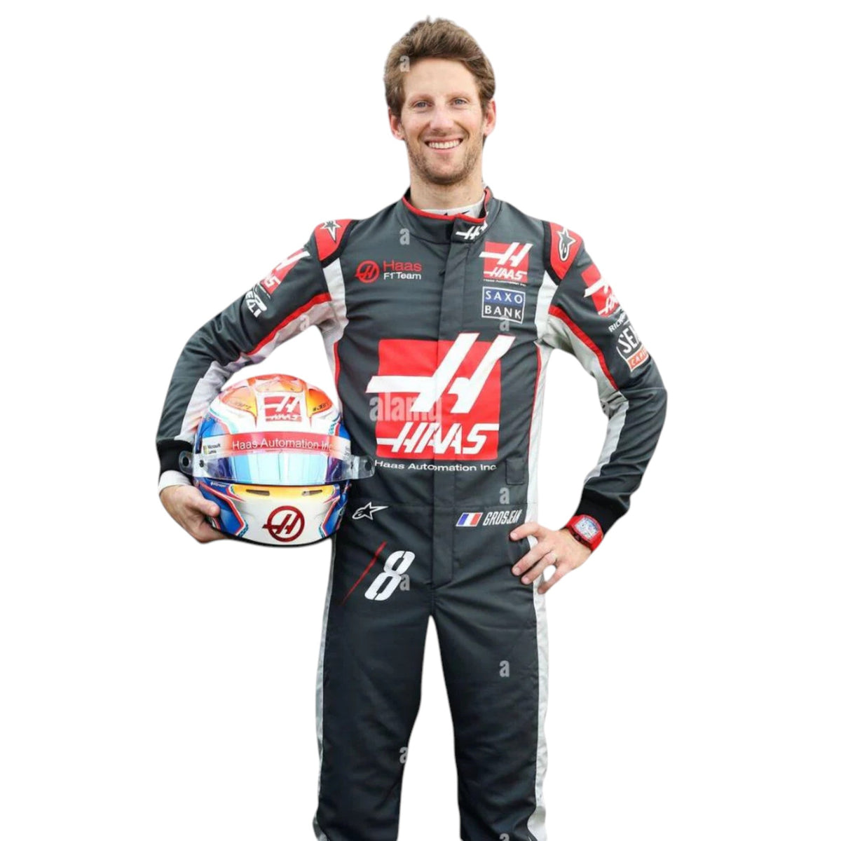 Romain Grosjean 2016 Haas F1 Race Suit - Barirah Racewear image 1
