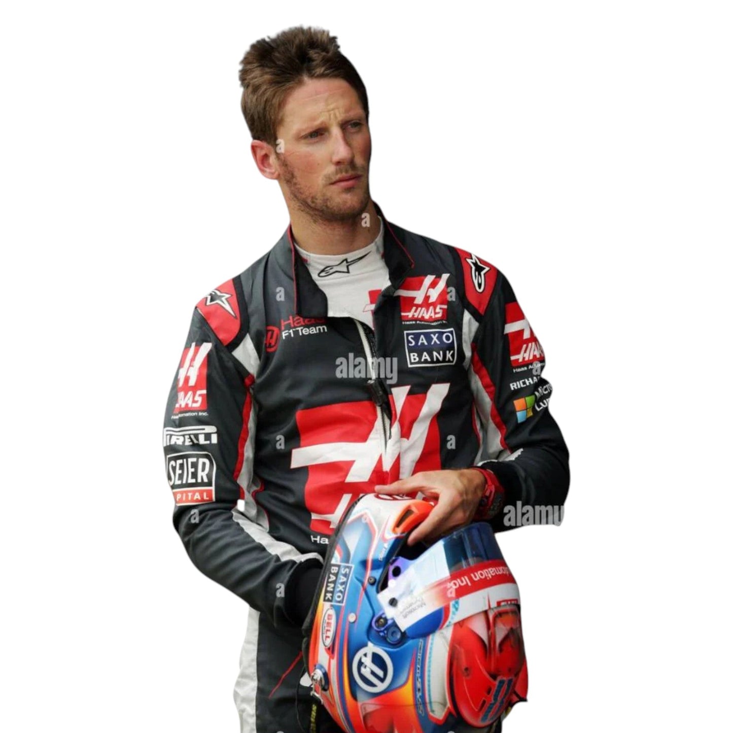 Romain Grosjean 2016 Haas F1 Race Suit - Barirah Racewear image 2