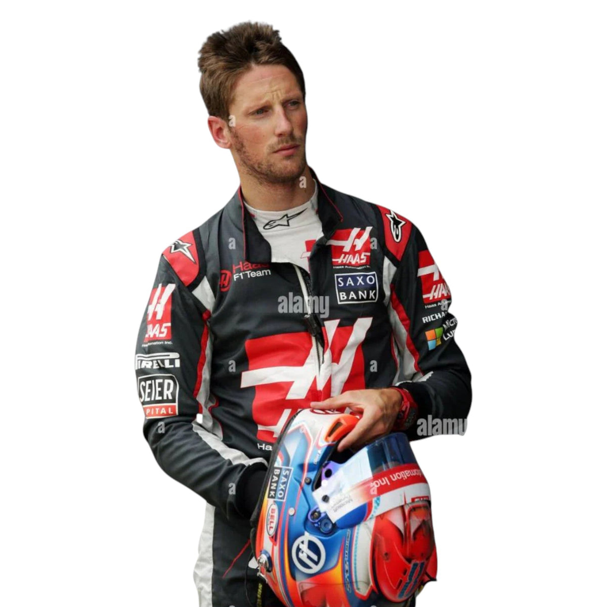 Romain Grosjean 2016 Haas F1 Race Suit - Barirah Racewear image 2