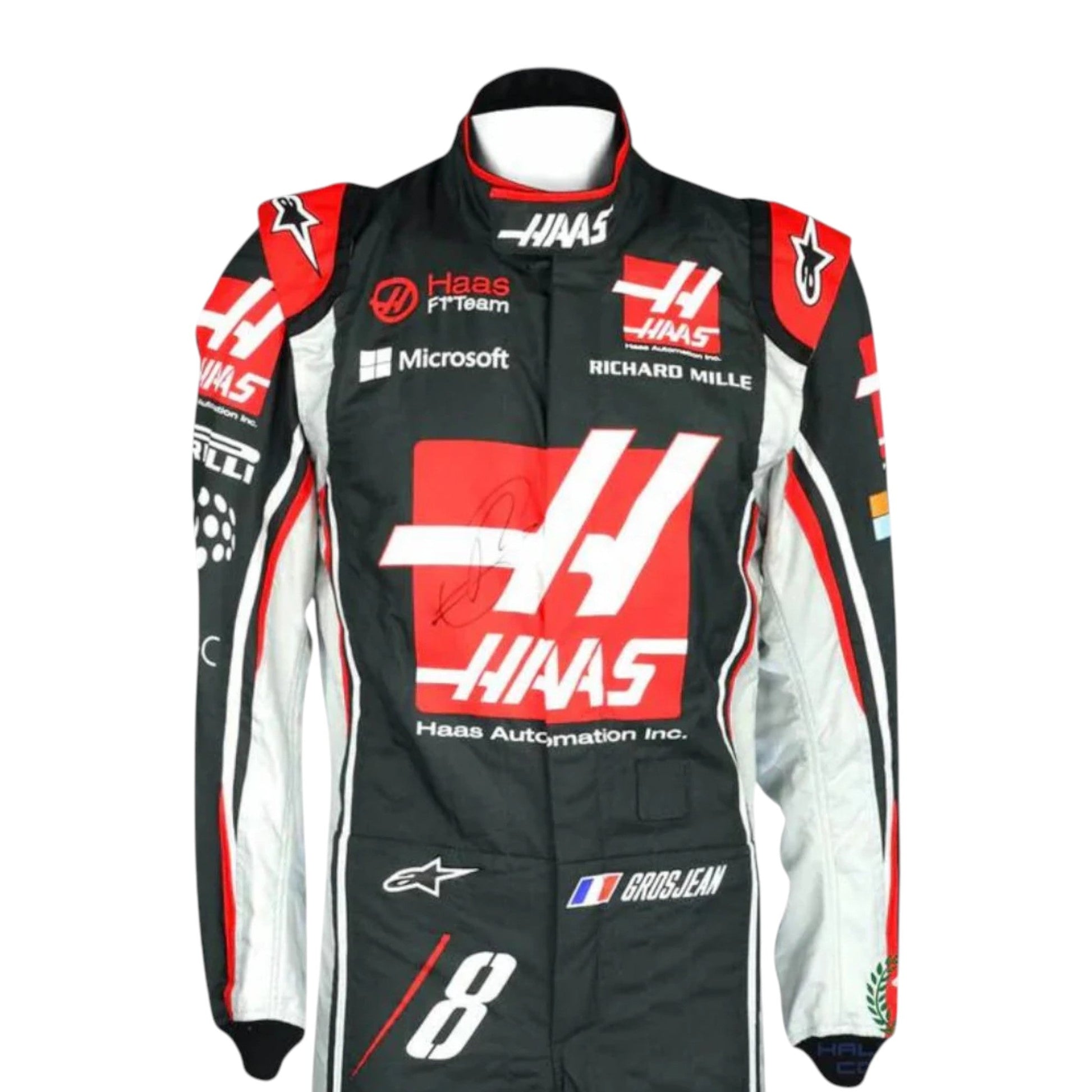 Romain Grosjean 2017 Haas F1 Race Suit - Barirah Racewear image 2