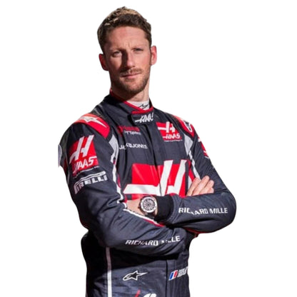 Romain Grosjean 2018 Haas F1 Race Suit - Barirah Racewear image 1