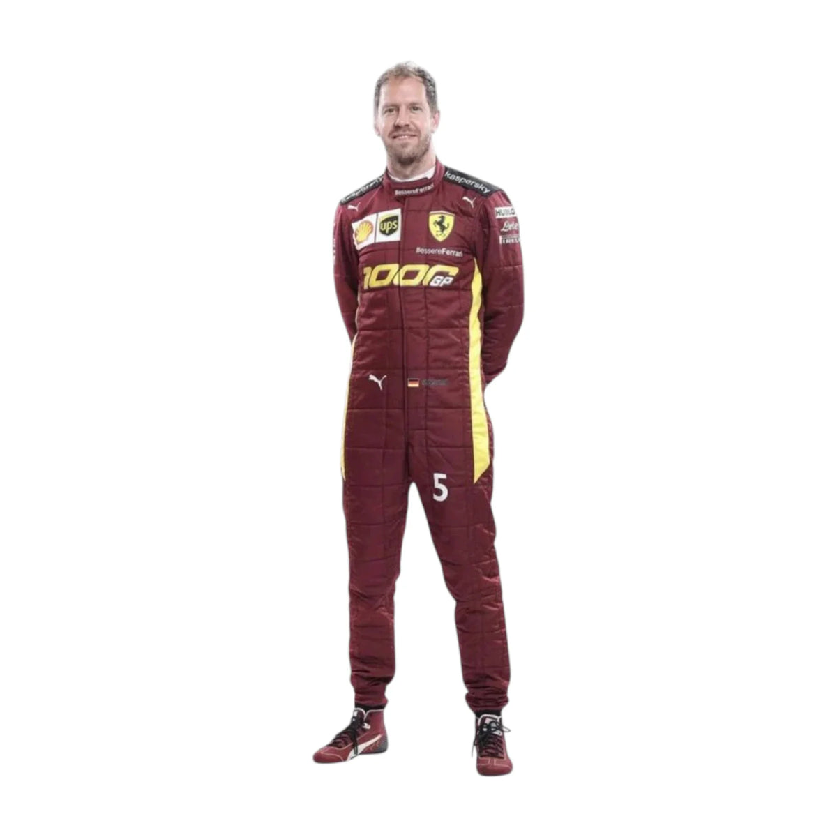 Sebastian Vettel 2020 Ferrari 1000 GP F1 Racing Suit - Barirah Racewear image 2