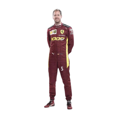 Sebastian Vettel 2020 Ferrari 1000 GP F1 Racing Suit - Barirah Racewear image 2