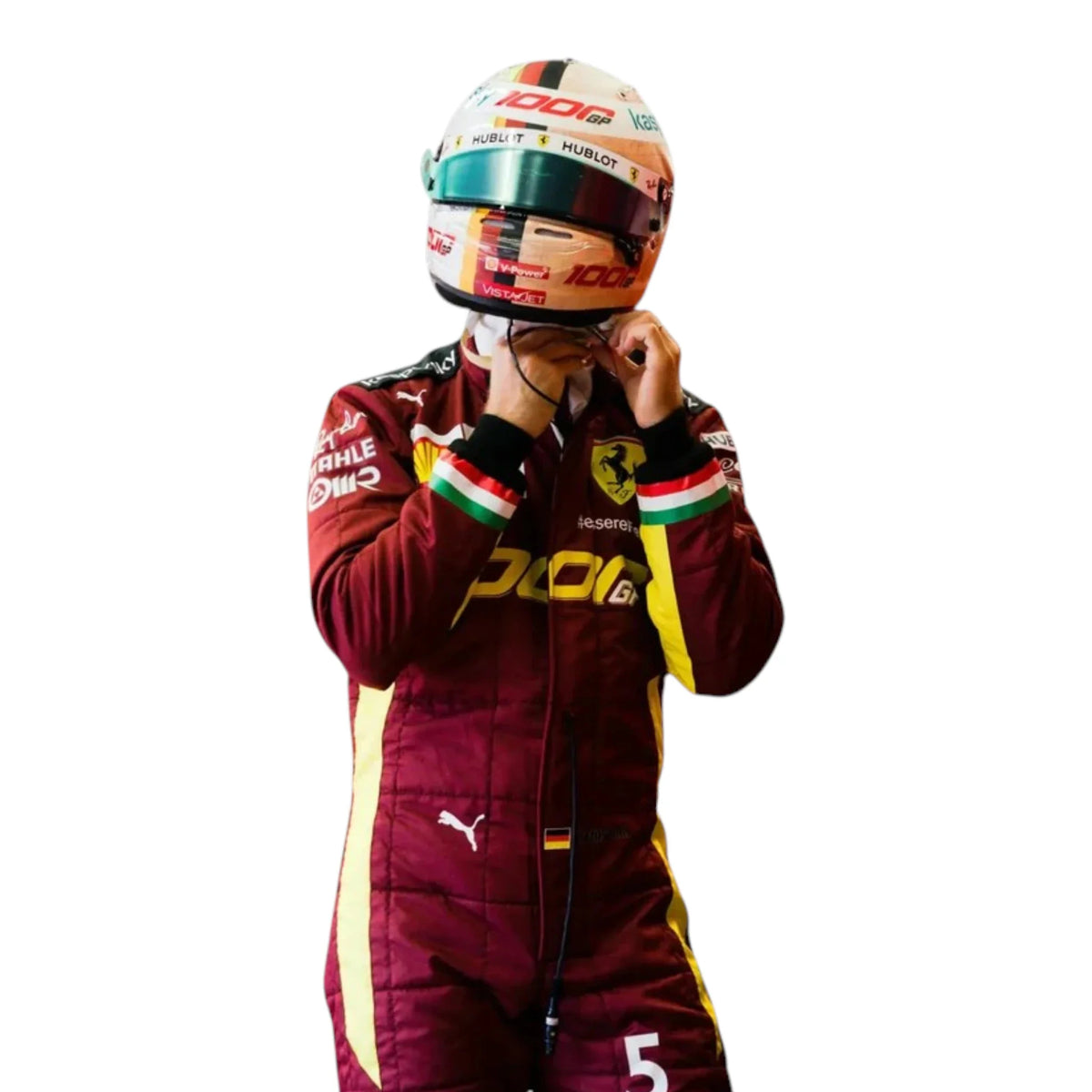 Sebastian Vettel 2020 Ferrari 1000 GP F1 Racing Suit - Barirah Racewear image 3