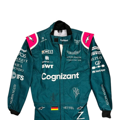 Sebastian Vettel 2021 Aston Martin F1 Race Suit - Barirah Racewear image 3