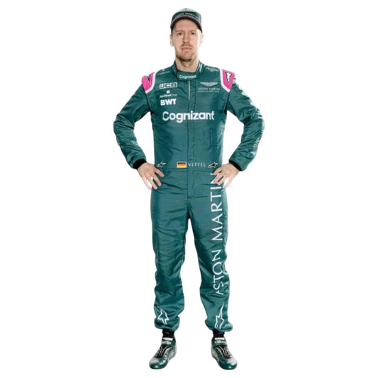 Sebastian Vettel 2021 Aston Martin F1 Race Suit - Barirah Racewear image 1