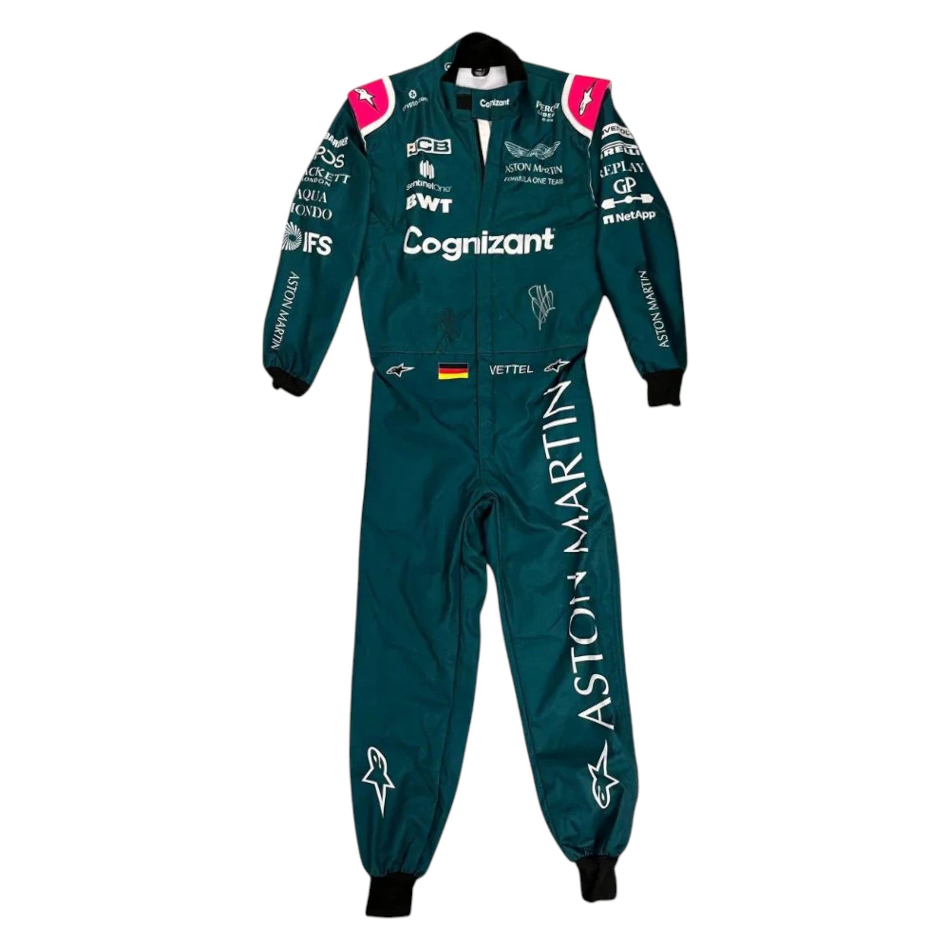 Sebastian Vettel 2021 Aston Martin F1 Race Suit - Barirah Racewear image 2