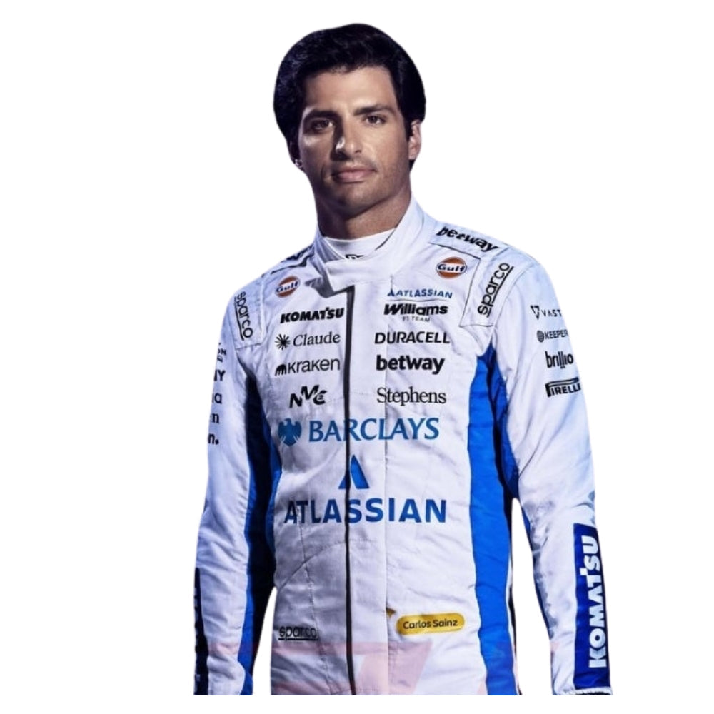 Williams 2026 F1 Race Suit Carlos Sainz back - Barirah Racewear