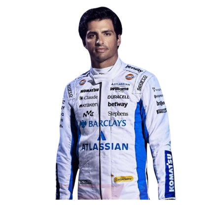 Williams 2026 F1 Race Suit Carlos Sainz back - Barirah Racewear