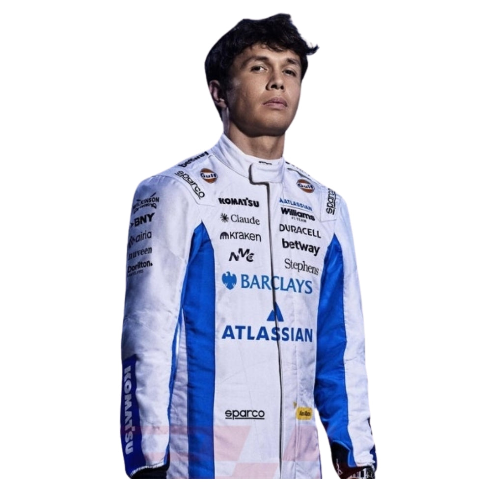 Williams 2026 F1 Race Suit Alexander Albon front - Barirah Racewear