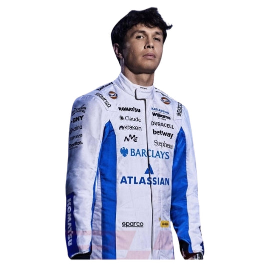 Williams 2026 F1 Race Suit Alexander Albon front - Barirah Racewear
