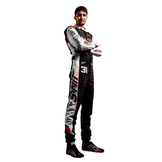 Toyota Gazoo Racing GR Replica Racing Suit – Black, White & Red Adult Motorsport Racewear Barirah Racewear